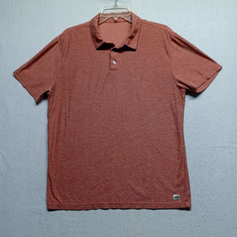 Vuori Men's Polo Shirt Short Sleeve Sz L